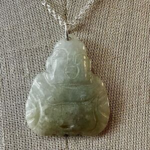 Jade Buddha pendant necklace
